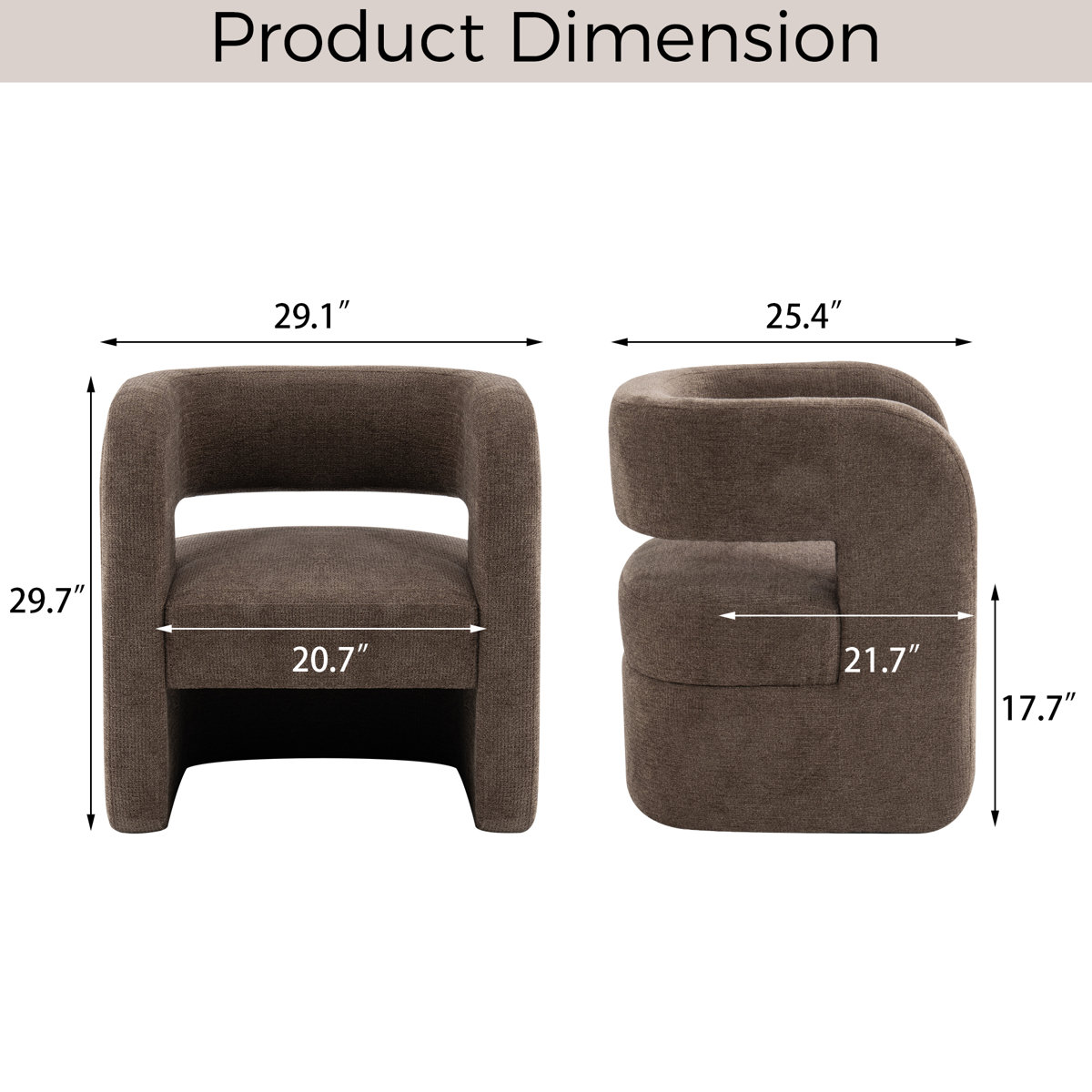 Sinel Full Assembled Upholstered Accent Chair For Living Room